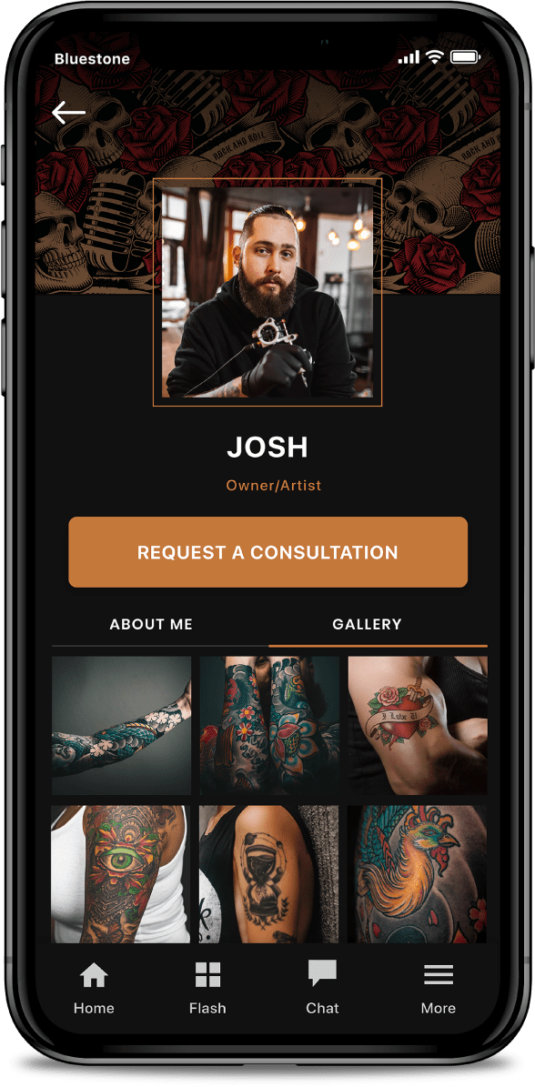 Tattoo-Artist-Profile-App-Screen