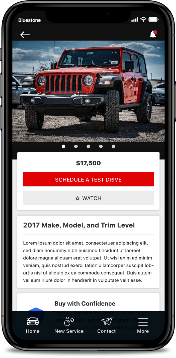 used-car-sales-vehicle-profile-app-screen